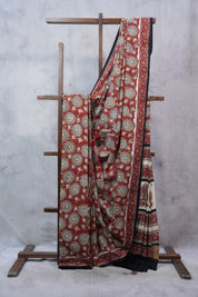 Maroon HBP Cotton Saree - SRMCS2321