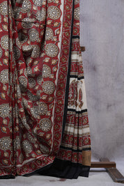 Maroon HBP Cotton Saree - SRMCS2321