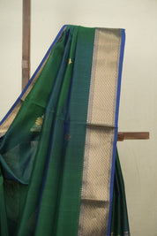 Dual Tone Green Maheshwari Saree - SRDTGMS1329