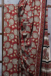 Maroon HBP Cotton Saree - SRMCS2321