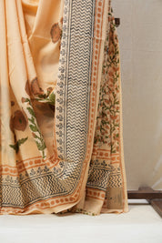 Orange HBP Cotton Saree - SROCS2703