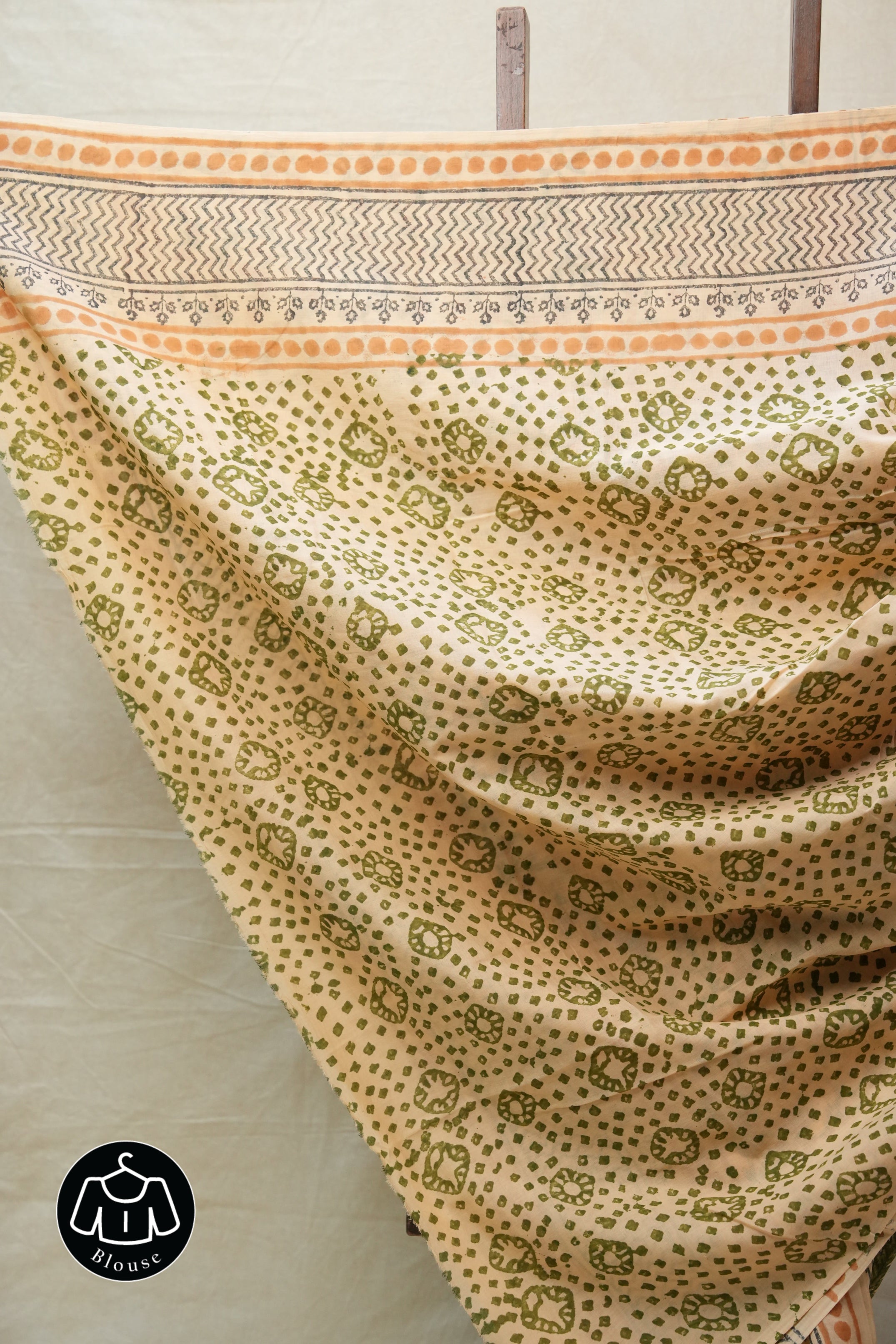 Orange HBP Cotton Saree - SROCS2703