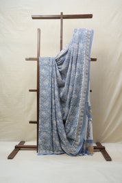Tinted Blue HBP Cotton Saree - SRTBCS2699