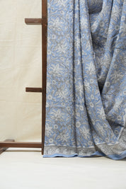 Tinted Blue HBP Cotton Saree - SRTBCS2699
