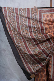 Brown HBP Cotton Saree - SRBCS2326