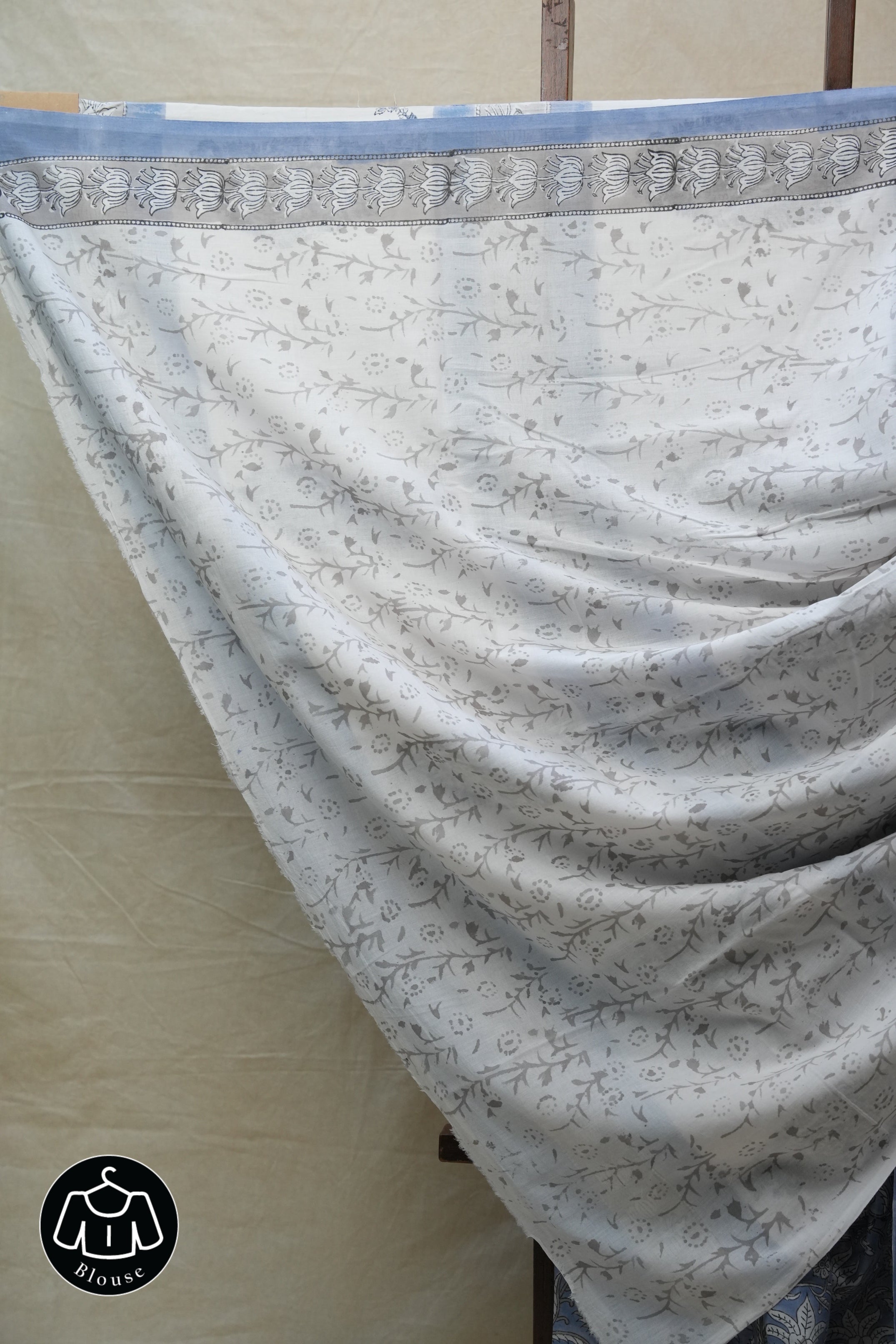 Tinted Blue HBP Cotton Saree - SRTBCS2699