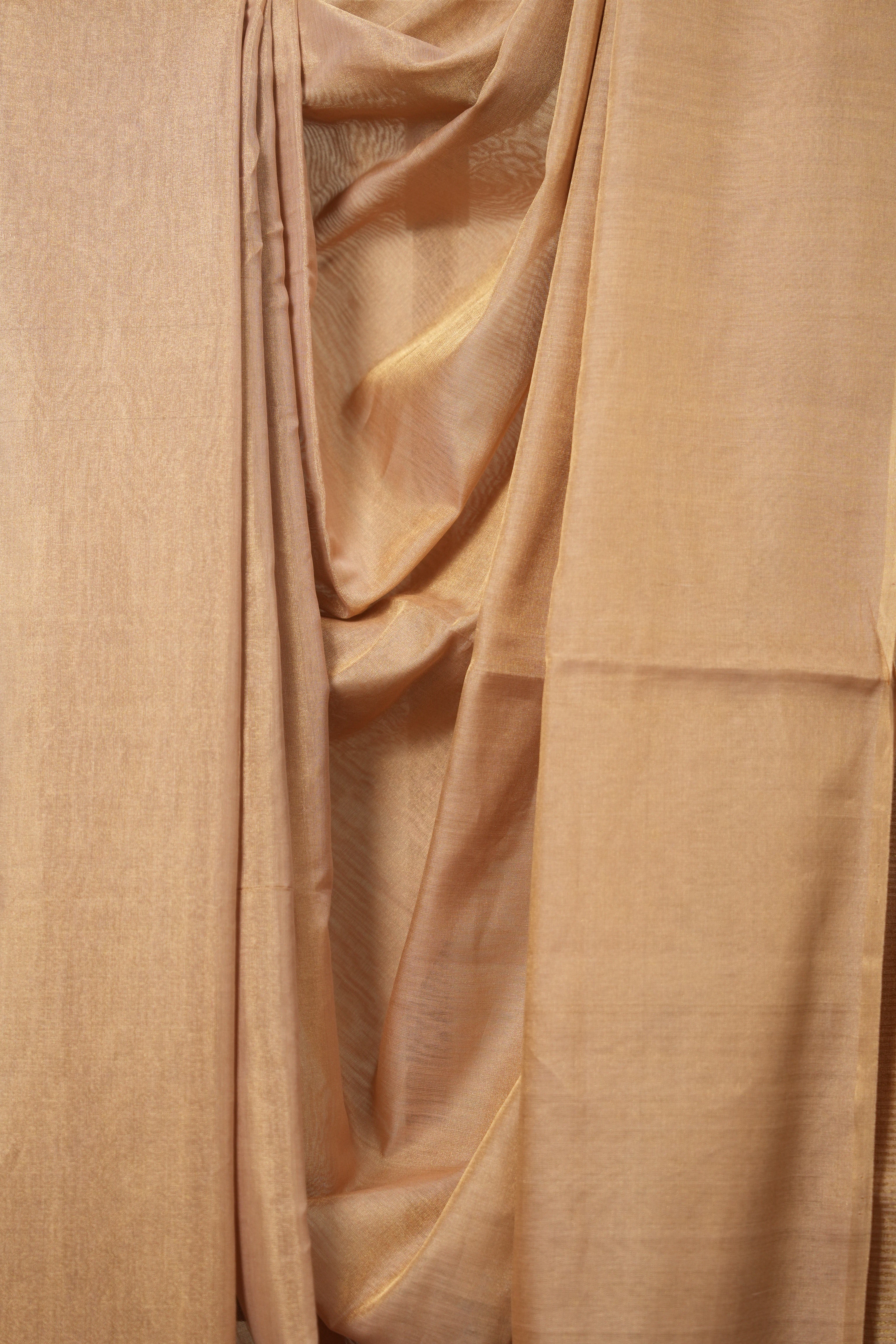 Light Pink Gold Maheshwari Tissue Saree - SRLPGMTS703
