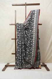 Black HBP Cotton Saree - SRBCS2627