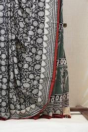 Black HBP Cotton Saree - SRBCS2627