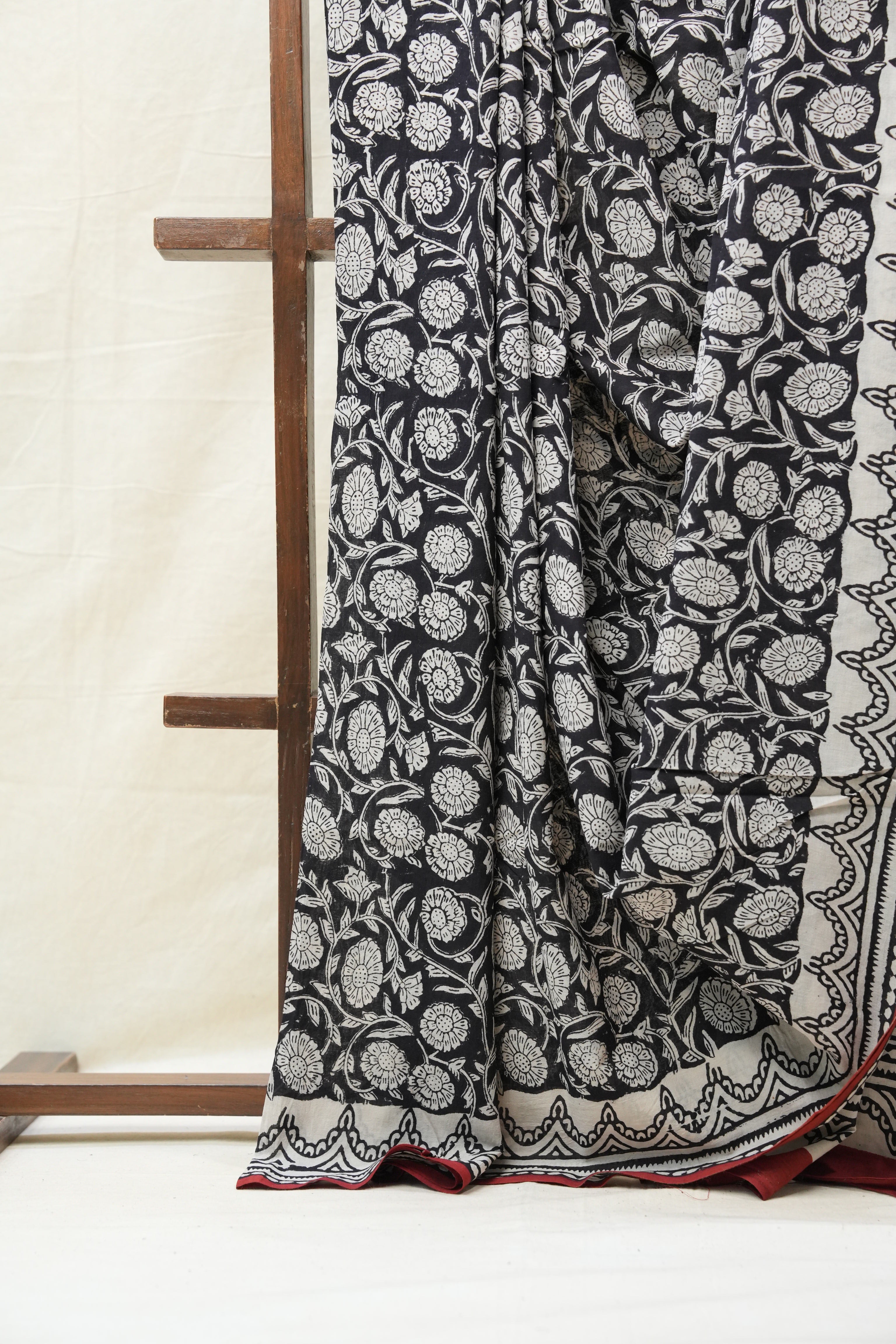 Black HBP Cotton Saree - SRBCS2627