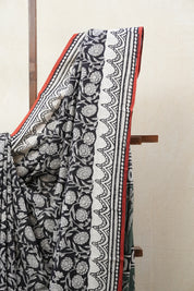 Black HBP Cotton Saree - SRBCS2627