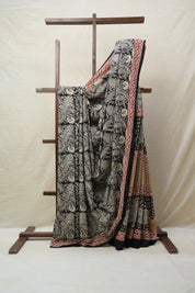 Black HBP Cotton Saree - SRBCS2625