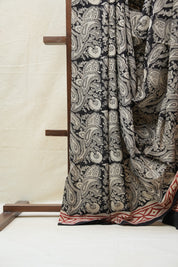 Black HBP Cotton Saree - SRBCS2625