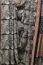 Black HBP Cotton Saree - SRBCS2625