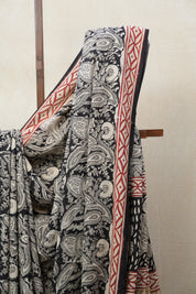 Black HBP Cotton Saree - SRBCS2625