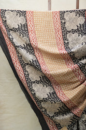 Black HBP Cotton Saree - SRBCS2625