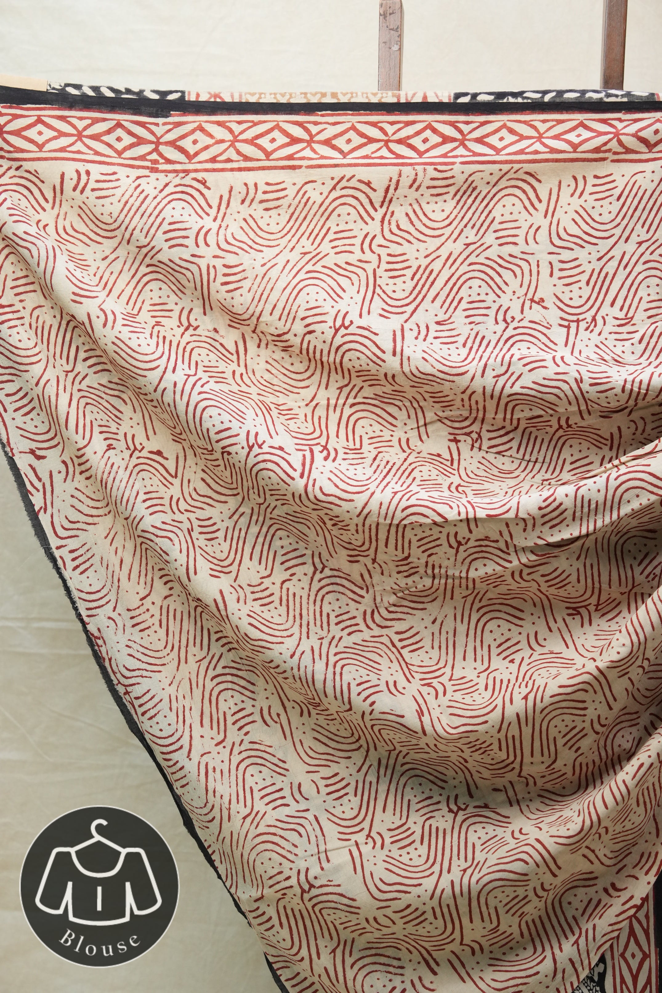 Black HBP Cotton Saree - SRBCS2625