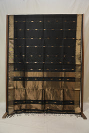 Black Maheshwari Saree - SRBMS910