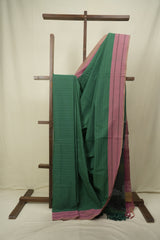 Green Cotton Ilkal Saree - SRGCIS1074