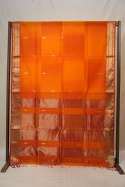 Orange Maheshwari Saree - SROMS1011
