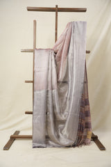 Silver Lavender Tissue Tussar Silk Saree - SRSLTTSS553