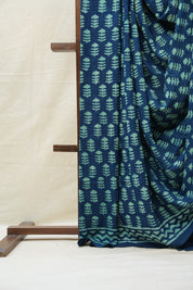 Indigo HBP Cotton Saree - SRICS2617