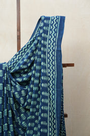 Indigo HBP Cotton Saree - SRICS2617
