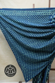 Indigo HBP Cotton Saree - SRICS2617