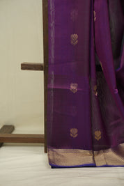 Dual Tone Purple Maheshwari Saree - SRDTPMS1328