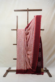 Red Pochampalli Cotton Ikat Saree - SRRPCIS447