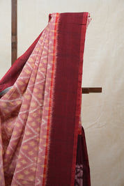 Red Pochampalli Cotton Ikat Saree - SRRPCIS447