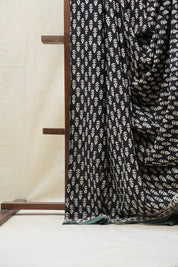 Black HBP Cotton Saree - SRBCS2615
