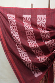Red Pochampalli Cotton Ikat Saree - SRRPCIS447