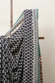 Black HBP Cotton Saree - SRBCS2615