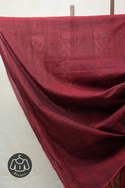 Red Pochampalli Cotton Ikat Saree - SRRPCIS447