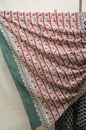 Black HBP Cotton Saree - SRBCS2615