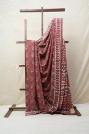 Maroon HBP Cotton Saree - SRMCS2614