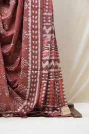 Maroon HBP Cotton Saree - SRMCS2614
