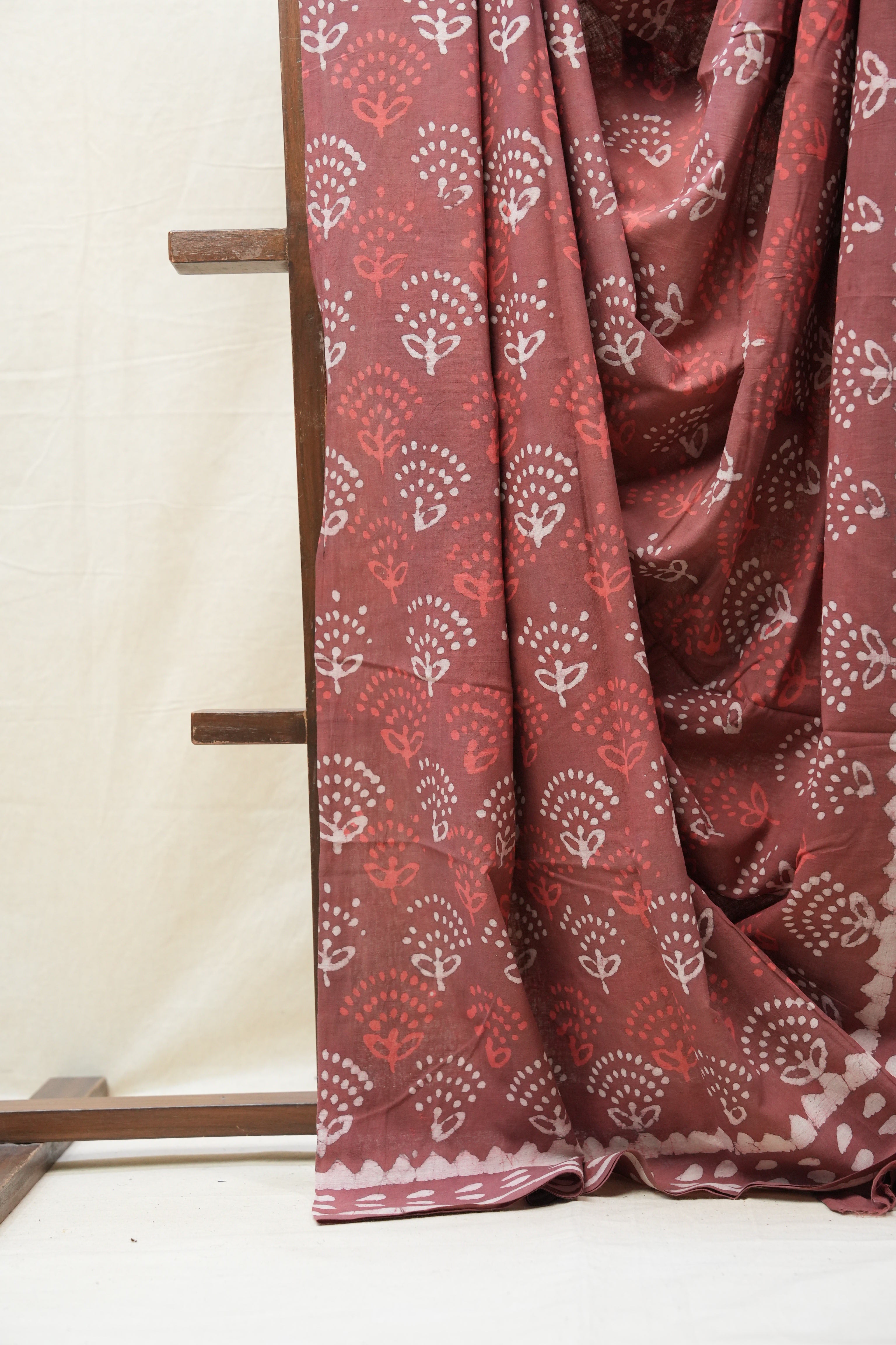 Maroon HBP Cotton Saree - SRMCS2614