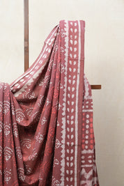 Maroon HBP Cotton Saree - SRMCS2614