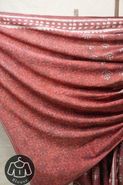 Maroon HBP Cotton Saree - SRMCS2614