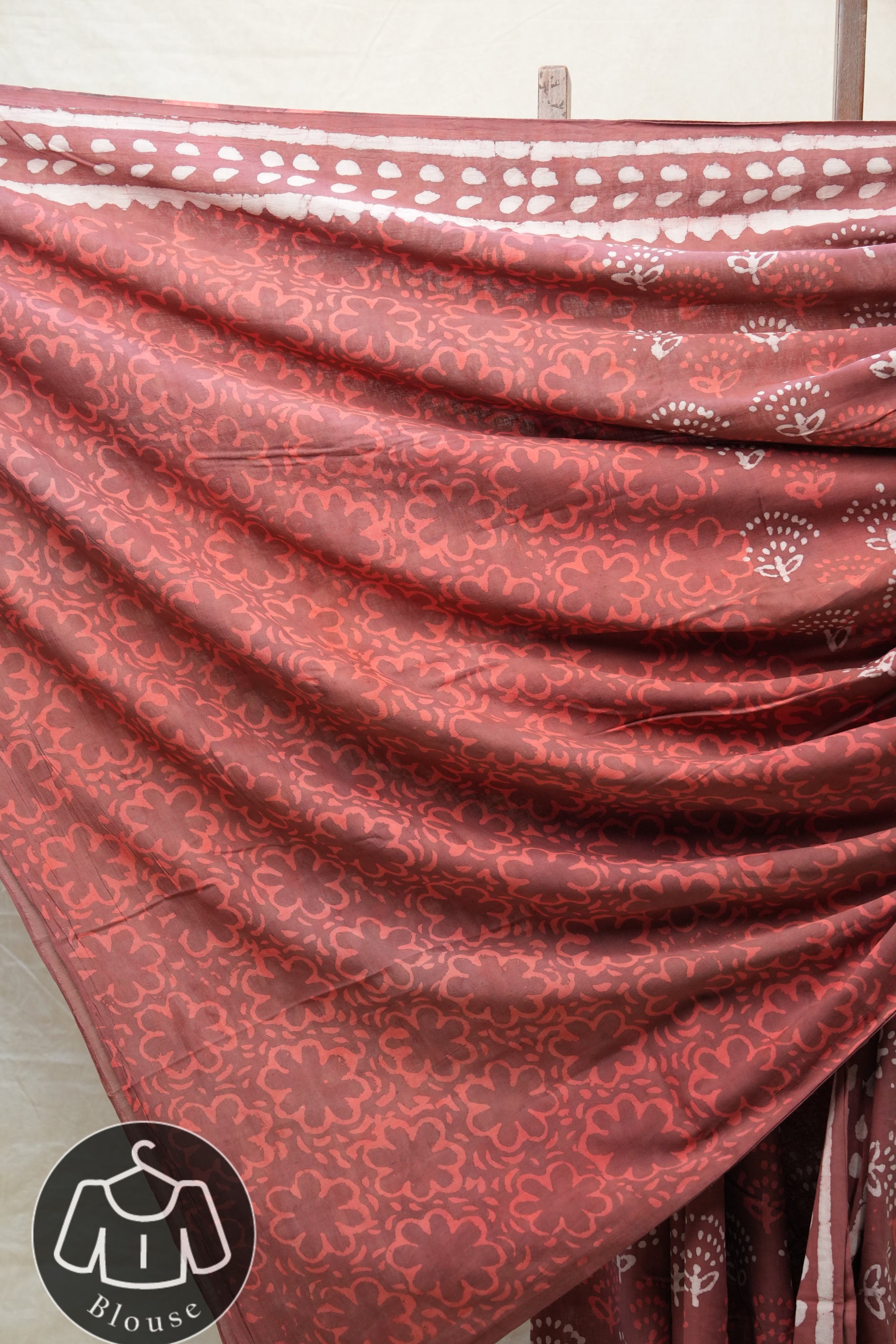 Maroon HBP Cotton Saree - SRMCS2614