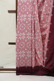 Red Pochampalli Cotton Ikat Saree - SRRPCIS449