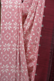 Red Pochampalli Cotton Ikat Saree - SRRPCIS449