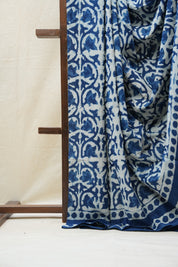 Indigo HBP Cotton Saree - SRICS2613