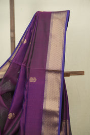 Dual Tone Purple Maheshwari Saree - SRDTPMS1328