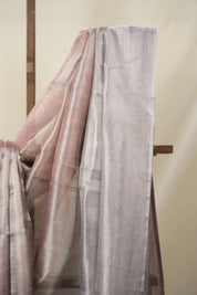 Silver Lavender Tissue Tussar Silk Saree - SRSLTTSS553