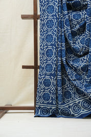 Indigo HBP Cotton Saree - SRICS2691