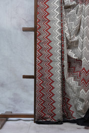 Cream HBP Cotton Saree - SRCCS2342