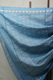 Grey Pochampalli Cotton Ikat Saree - SRGPCIS453